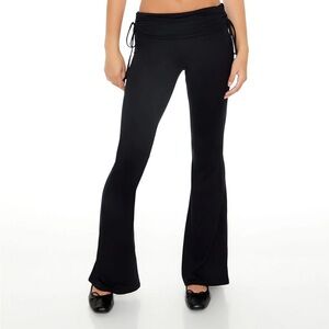 Forever 21 Black Foldover Flare Pants Size S